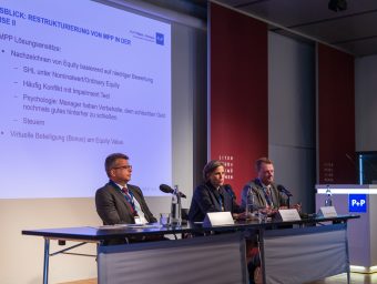 MPP im Fokus – Bei der MUPET 2019 stellten Alexander Götz (li.; Blättchen & Partner), Dr. Barbara Koch-Schulte und Dr. Benedikt Hohaus (beide P+P Pöllath + Partners) die aktuellen Entwicklungen bei Managementbeteiligungen vor.