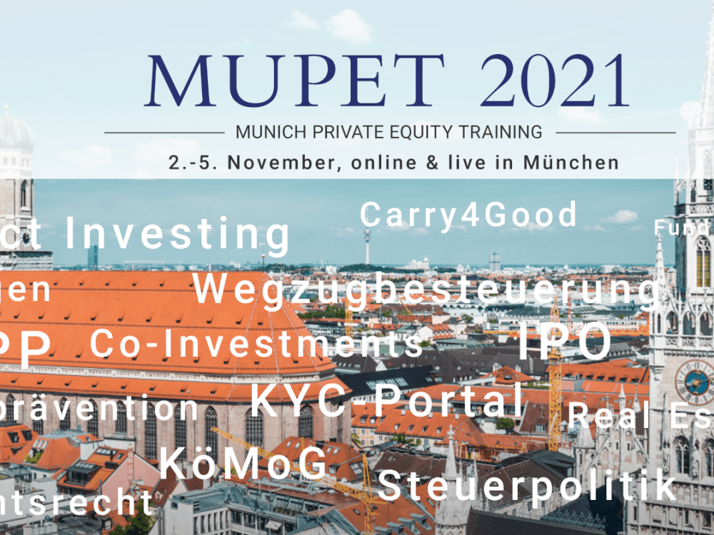 MUPET 2021 – Der marktführende PE-Branchentreff in Deutschland geht in die nächste Runde.